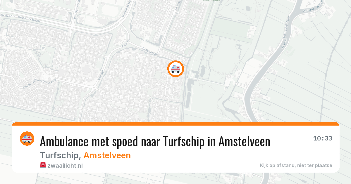 Ambulance met spoed naar Turfschip in Amstelveen — 25 mrt 2026