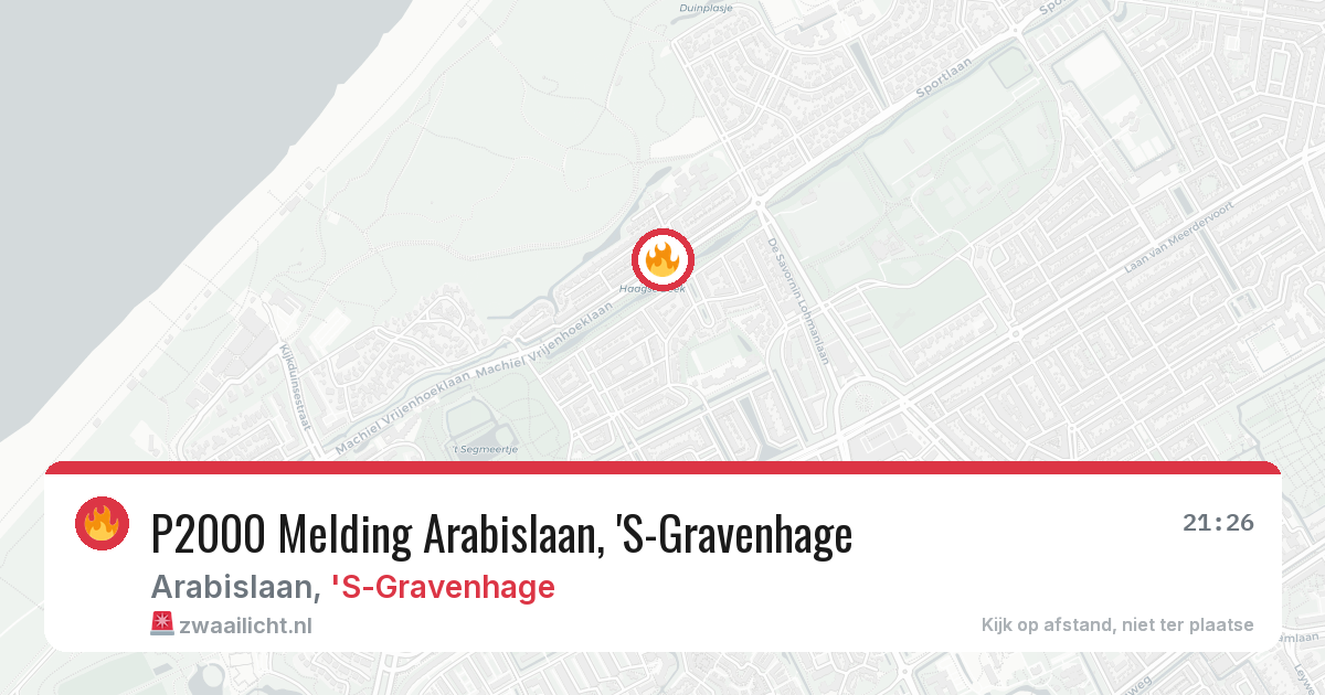 P2000 Melding Arabislaan, 'S-Gravenhage — 8 feb 2026