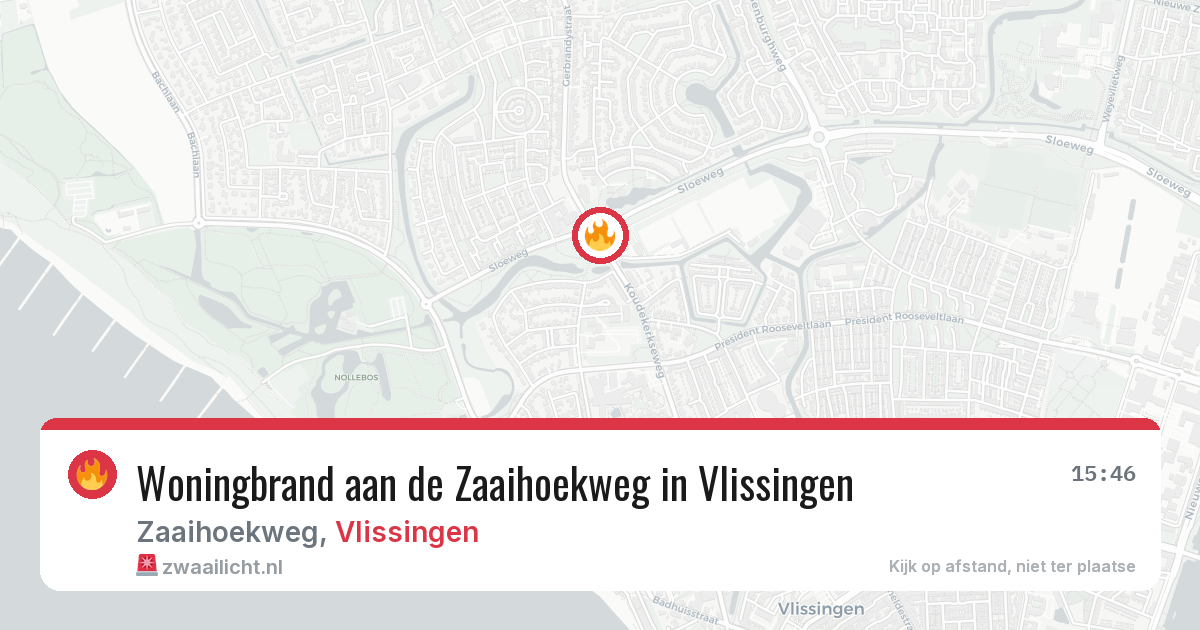 Woningbrand aan de Zaaihoekweg in Vlissingen — 31 mei 2026