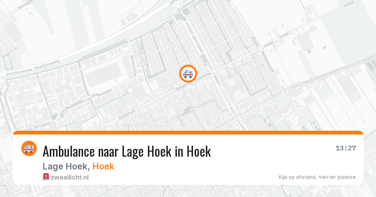 Ambulance naar Lage Hoek in Hoek — 30 jun 2026