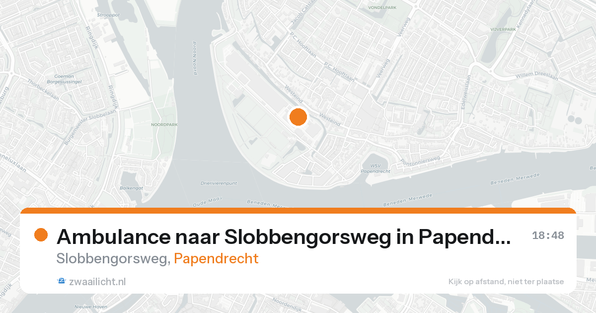 Ambulance naar Slobbengorsweg in Papendrecht — 22 mrt 2026