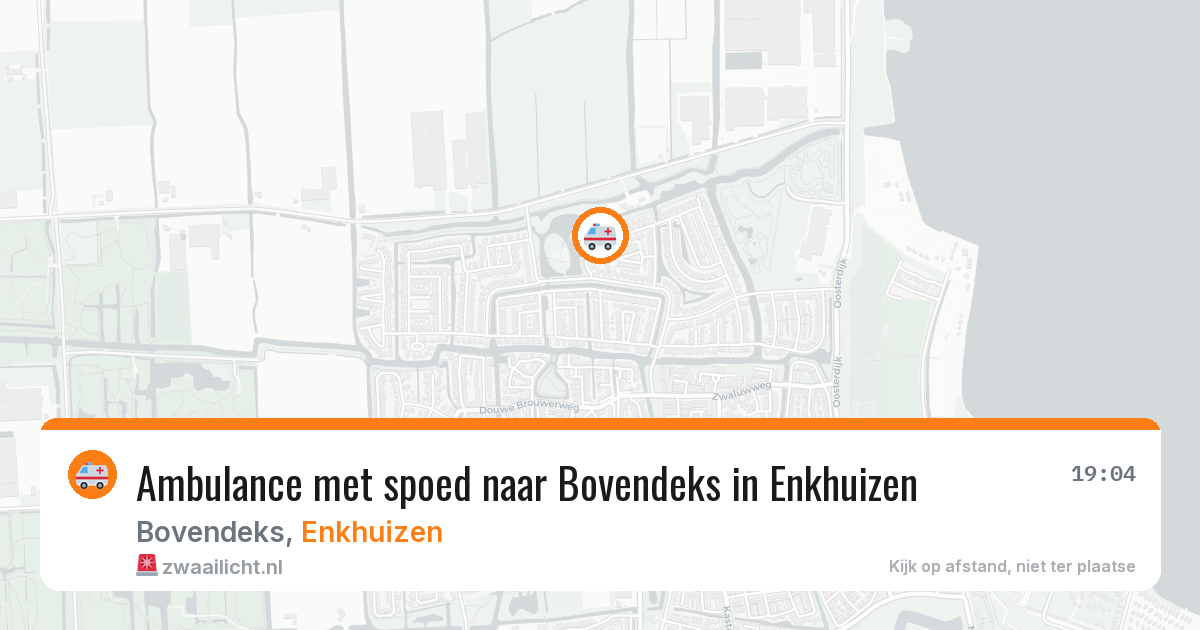 Ambulance met spoed naar Bovendeks in Enkhuizen — 11 aug 2026