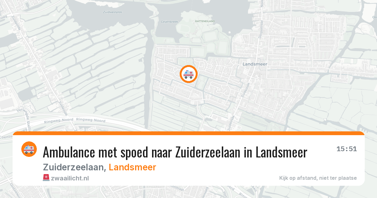 Ambulance met spoed naar Zuiderzeelaan in Landsmeer — 26 mei 2026