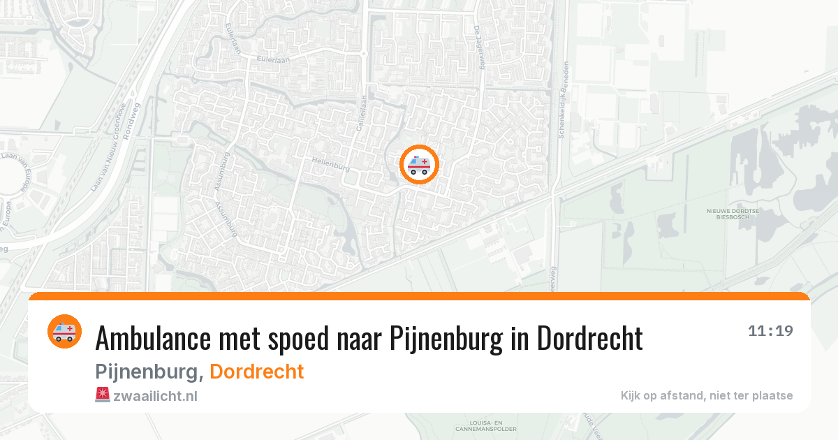 Ambulance met spoed naar Pijnenburg in Dordrecht — 18 mei 2026
