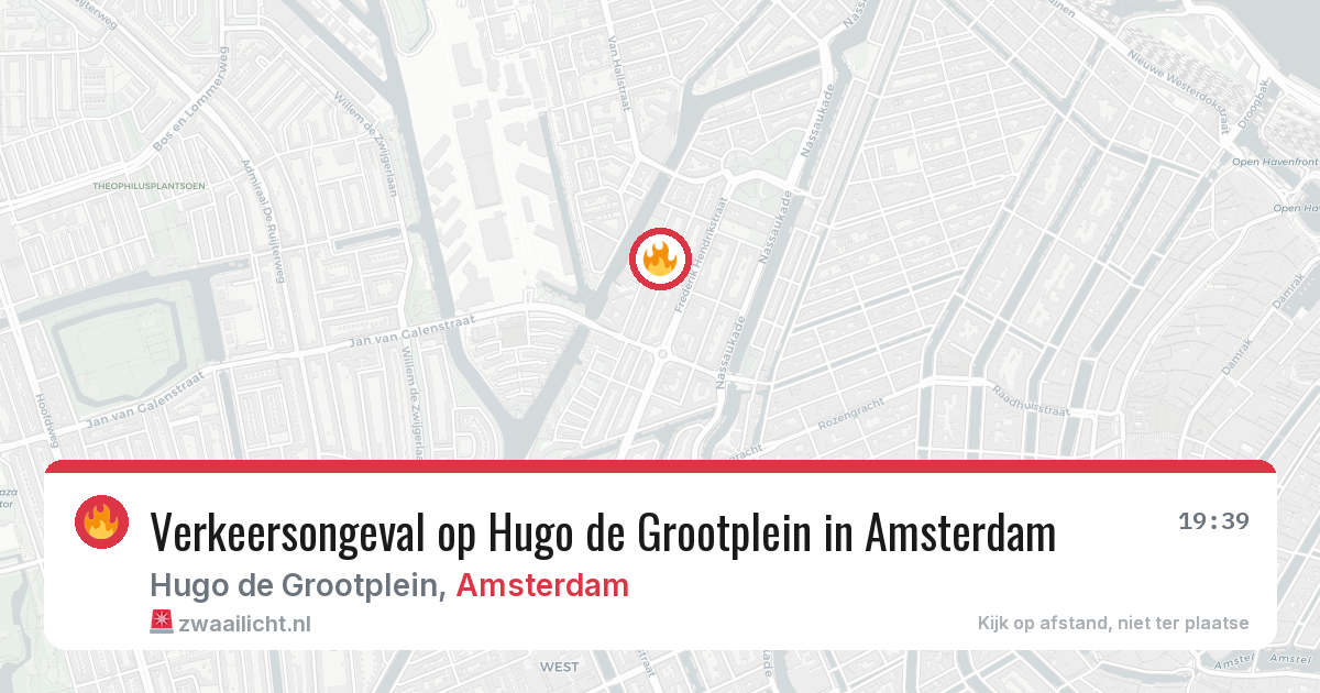 Verkeersongeval op Hugo de Grootplein in Amsterdam — 12 mei 2026