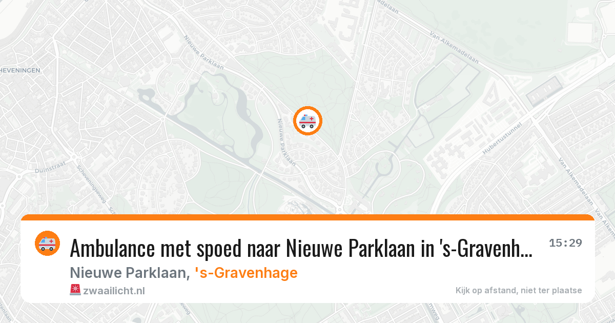 Ambulance met spoed naar Nieuwe Parklaan in 's-Gravenhage — 4 apr 2026