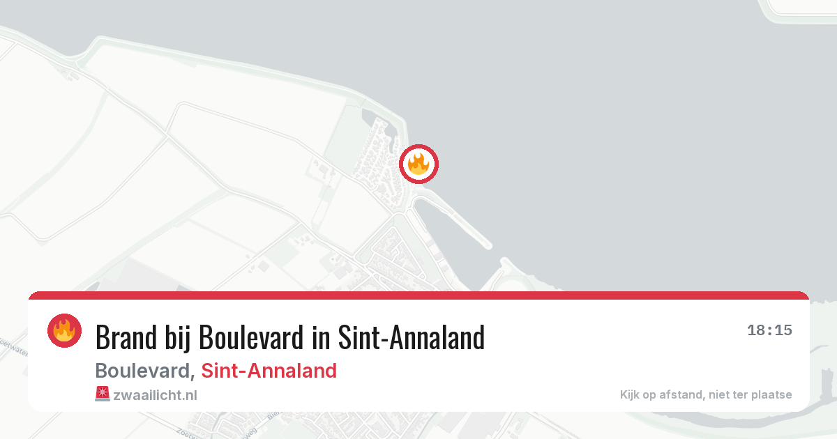 Brand bij Boulevard in Sint-Annaland — 6 aug 2026