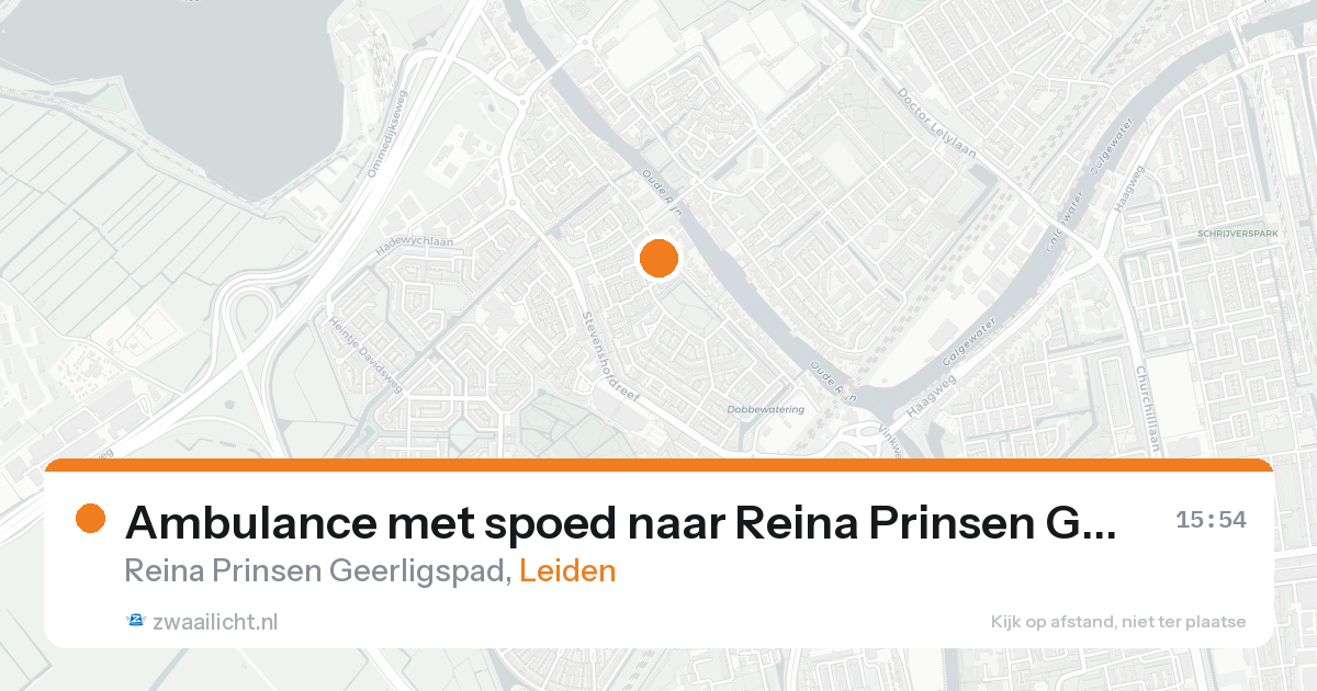 Ambulance met spoed naar Reina Prinsen Geerligspad in Leiden — 17 aug 2026