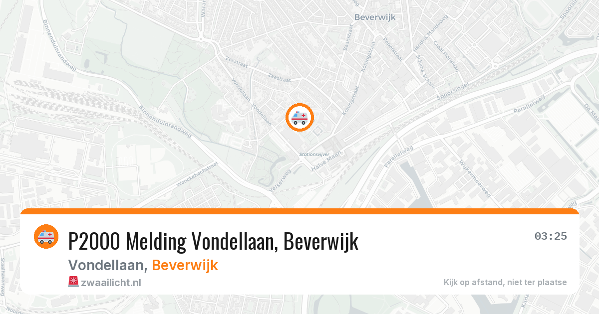 P2000 Melding Vondellaan, Beverwijk — 1 mei 2026