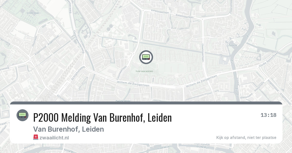 P2000 Melding Van Burenhof, Leiden — 8 apr 2026