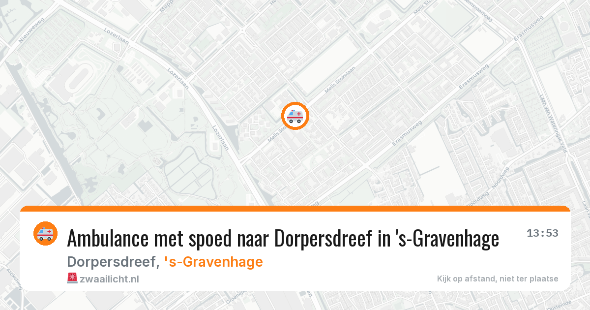 Ambulance met spoed naar Dorpersdreef in 's-Gravenhage — 23 jun 2026