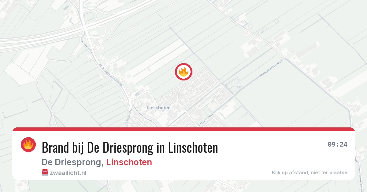 Brand bij De Driesprong in Linschoten — 19 jul 2026