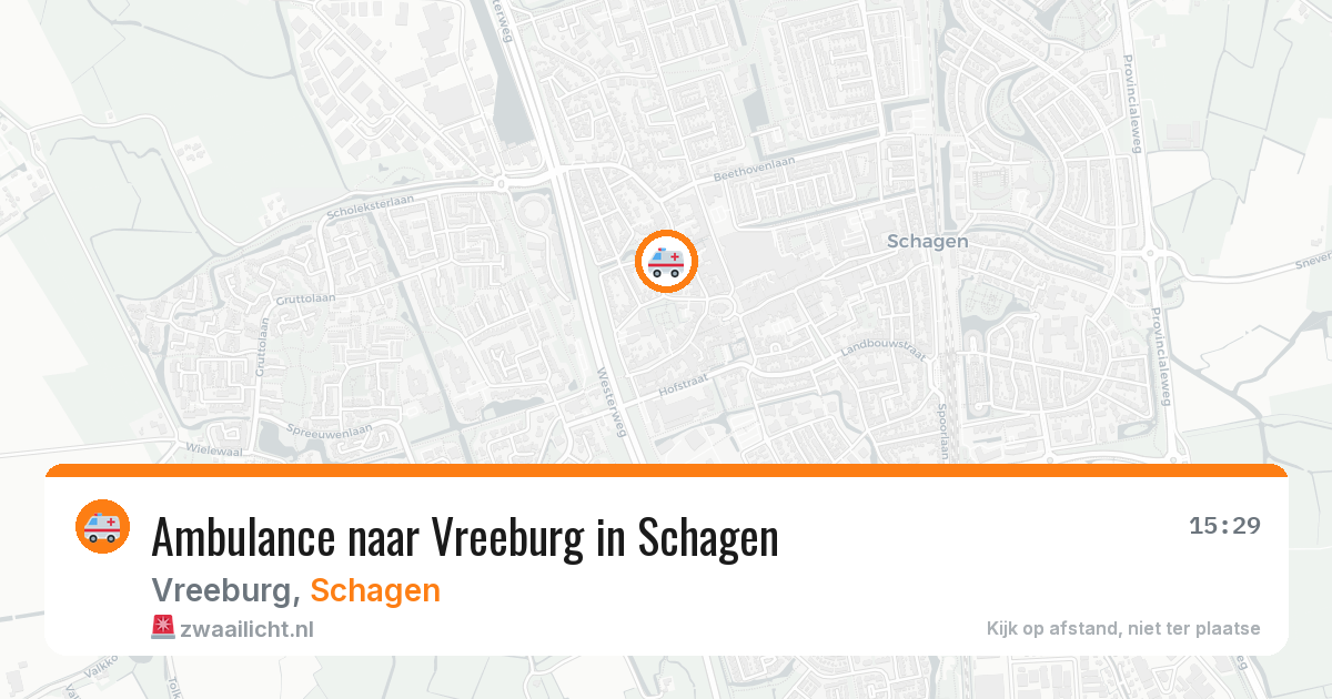 Ambulance naar Vreeburg in Schagen — 3 jul 2026