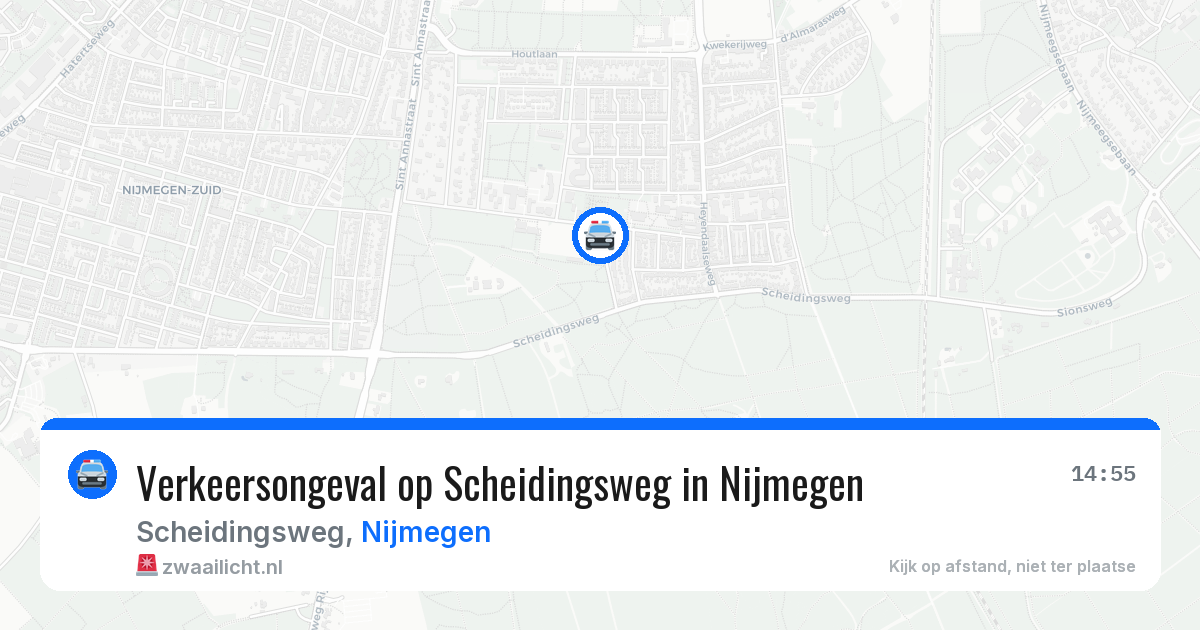 Verkeersongeval op Scheidingsweg in Nijmegen — 13 jul 2026