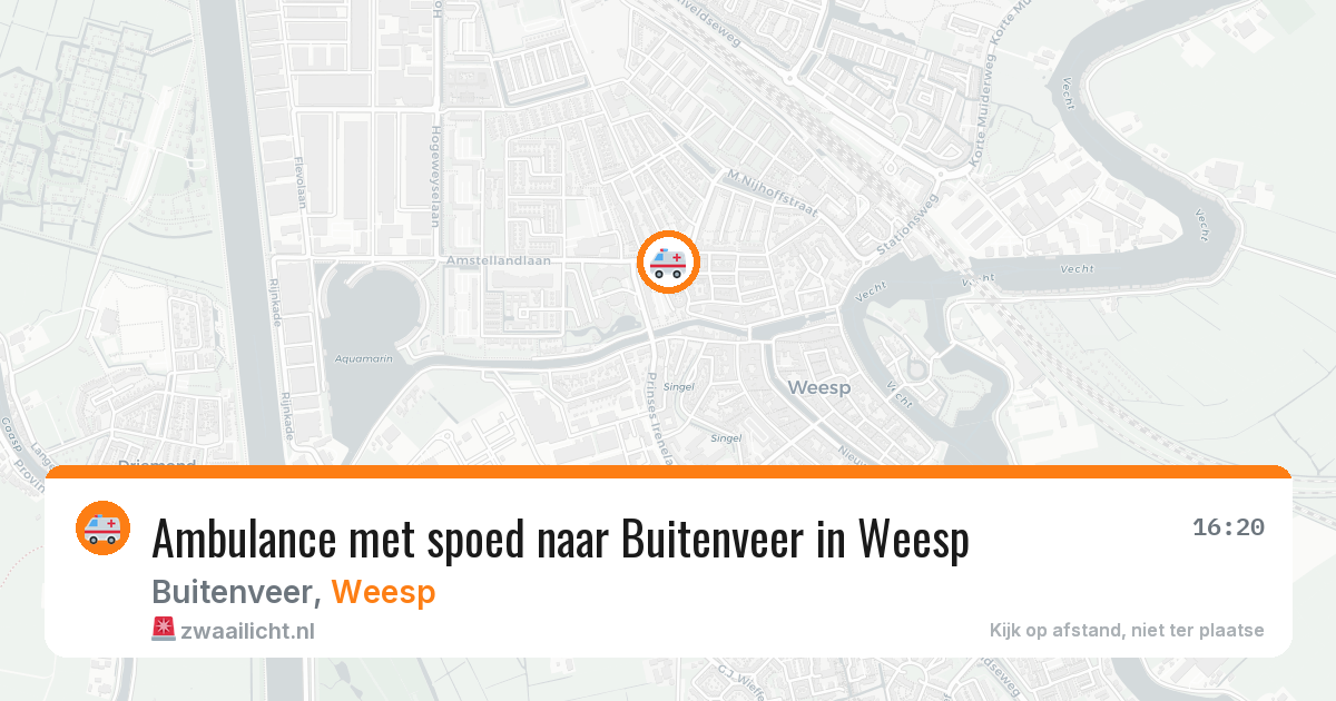 Ambulance met spoed naar Buitenveer in Weesp — 20 jun 2026