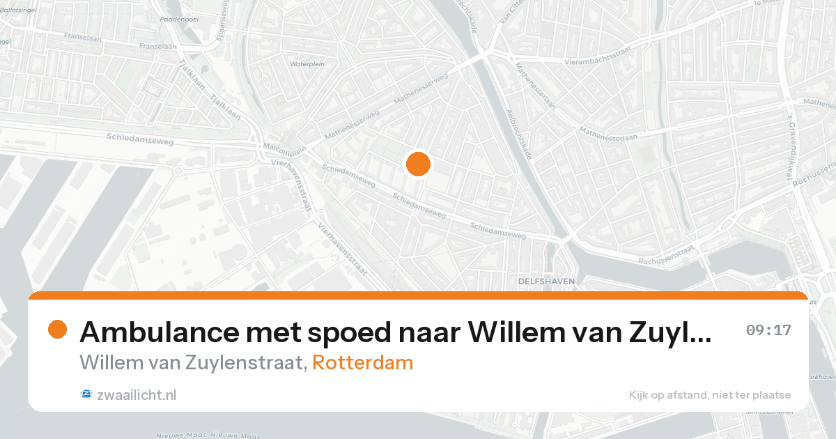Ambulance met spoed naar Willem van Zuylenstraat in Rotterdam — 24 aug 2026