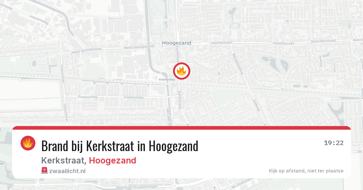 Brand bij Kerkstraat in Hoogezand — 22 jun 2026