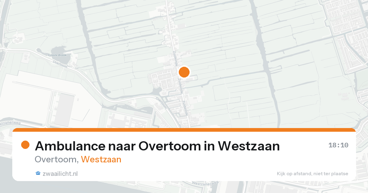 Ambulance naar Overtoom in Westzaan — 22 mei 2026