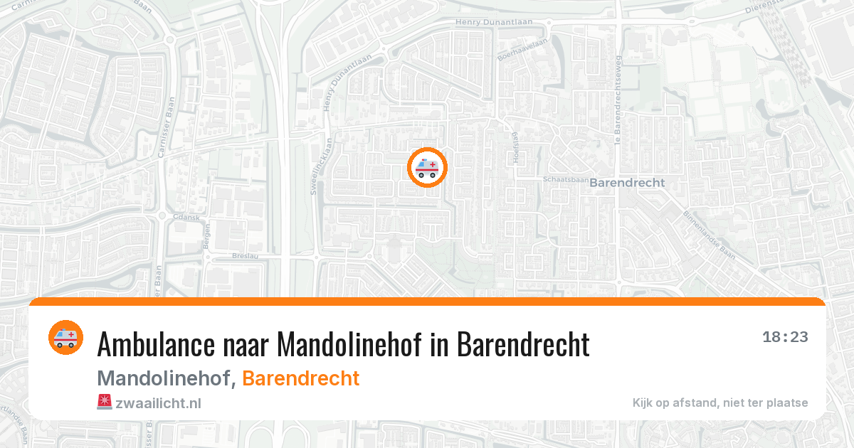 Ambulance naar Mandolinehof in Barendrecht — 23 mei 2026