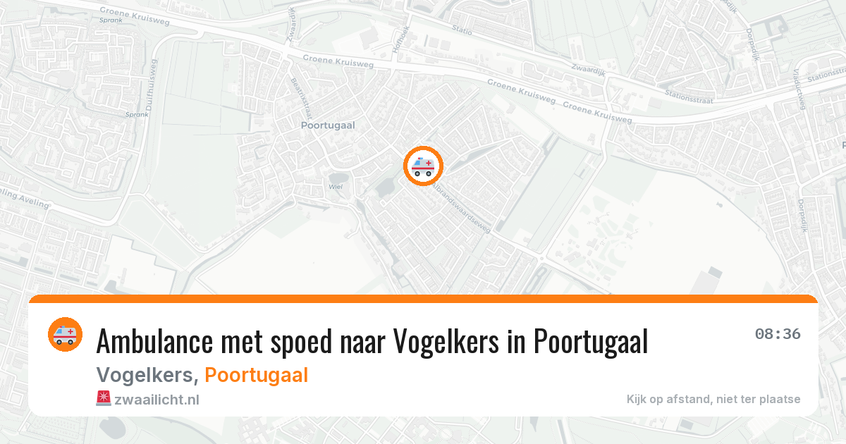Ambulance met spoed naar Vogelkers in Poortugaal — 7 mei 2026