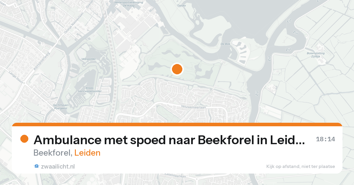 Ambulance met spoed naar Beekforel in Leiden — 20 aug 2026