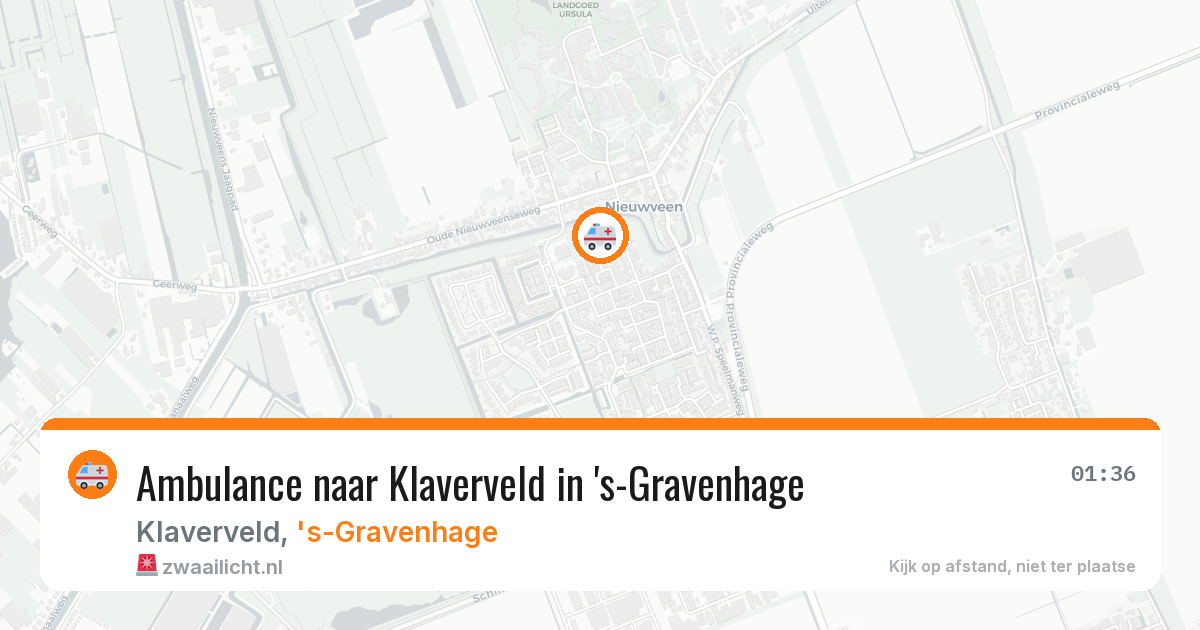 Ambulance naar Klaverveld in 's-Gravenhage — 27 mrt 2026
