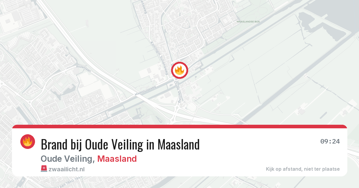 Brand bij Oude Veiling in Maasland — 4 jun 2026
