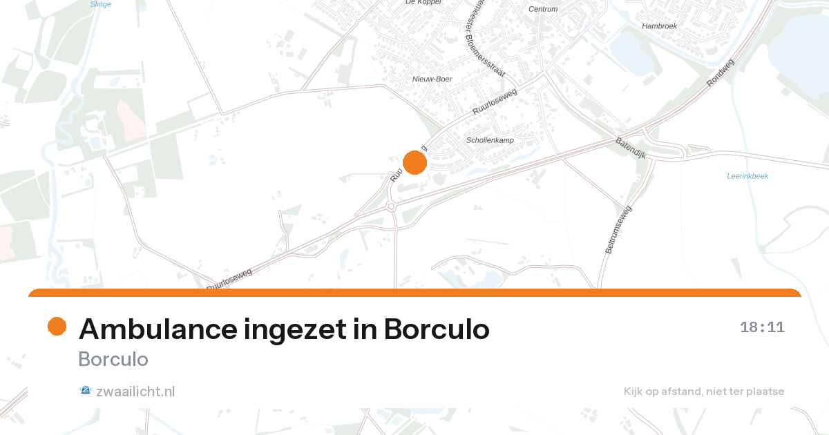 Ambulance ingezet in Borculo — 26 aug 2026