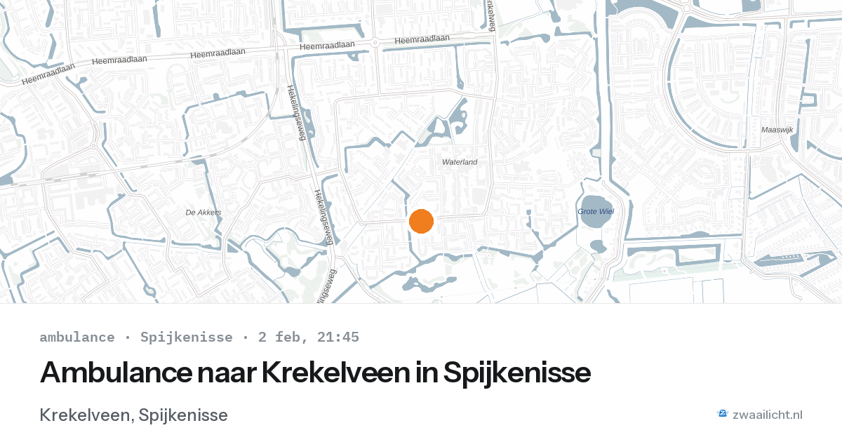 Ambulance naar Krekelveen in Spijkenisse — 2 feb 2026