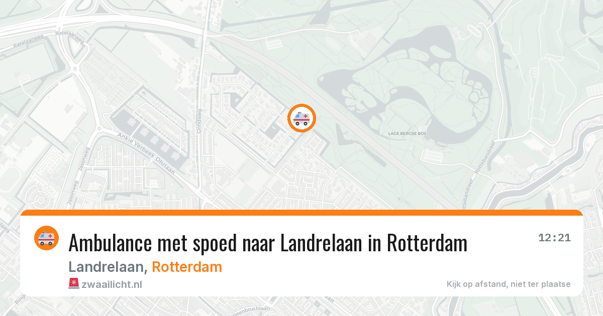 Ambulance met spoed naar Landrelaan in Rotterdam — 23 jun 2026