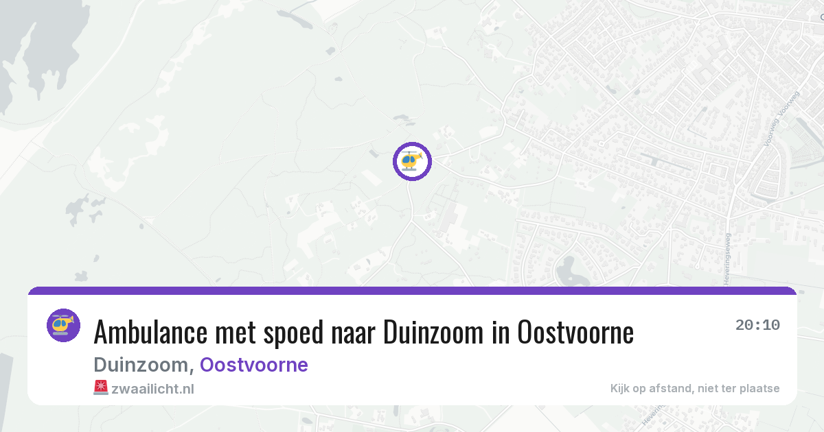 Ambulance met spoed naar Duinzoom in Oostvoorne — 10 jun 2026