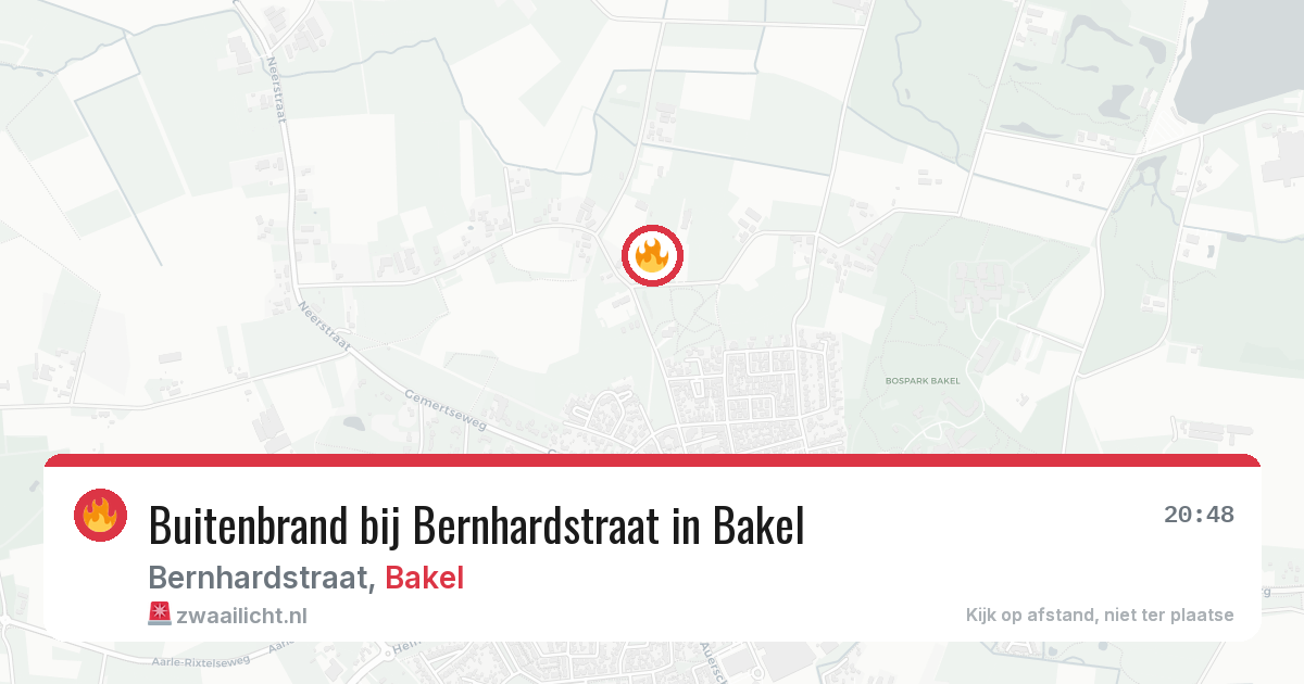 Buitenbrand bij Bernhardstraat in Bakel — 1 mei 2026