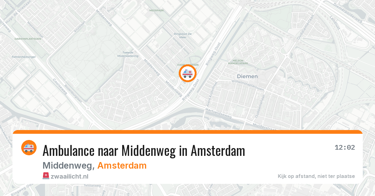 Ambulance naar Middenweg in Amsterdam — 19 mei 2026