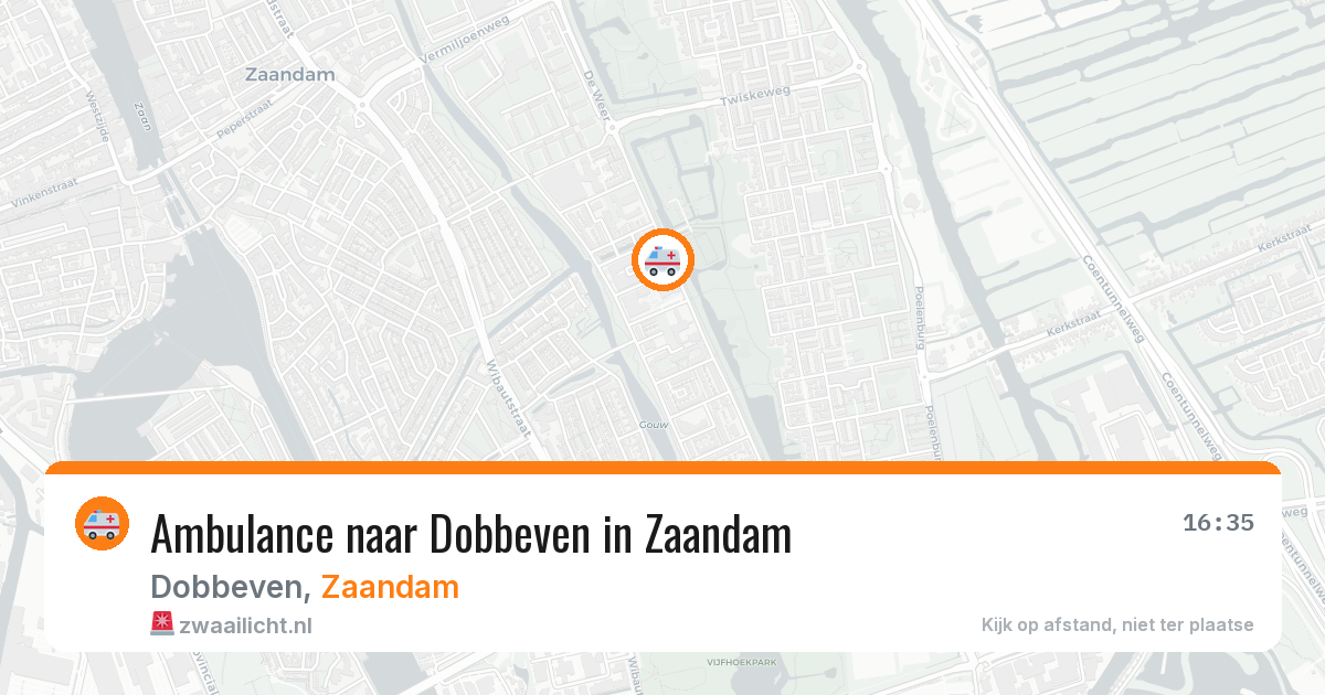 Ambulance naar Dobbeven in Zaandam — 6 aug 2026