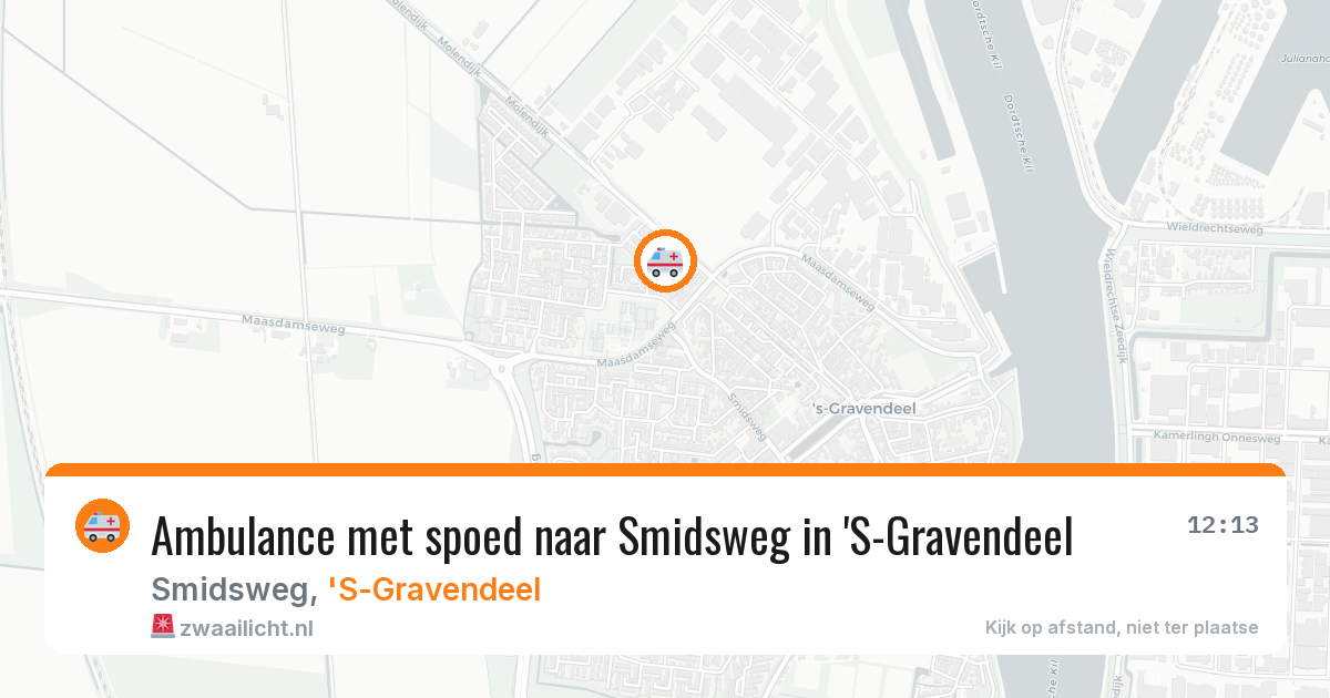 Ambulance met spoed naar Smidsweg in 'S-Gravendeel — 16 jun 2026