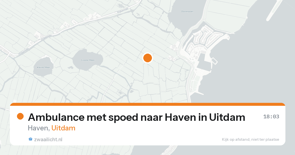 Ambulance met spoed naar Haven in Uitdam — 25 aug 2026