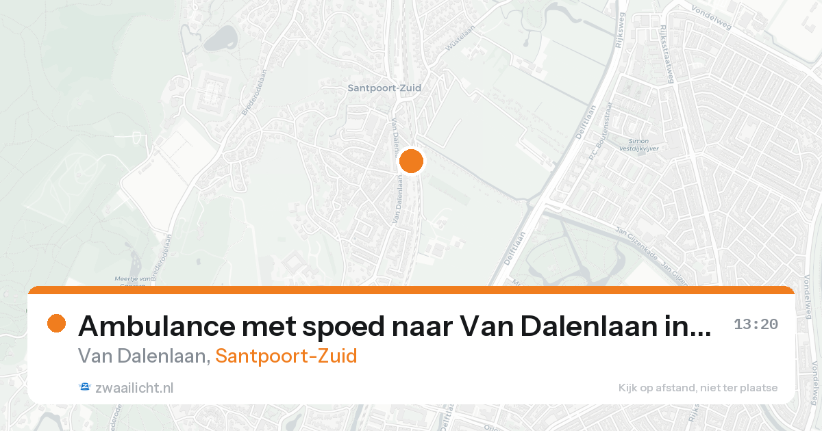 Ambulance met spoed naar Van Dalenlaan in Santpoort-Zuid — 7 feb 2026