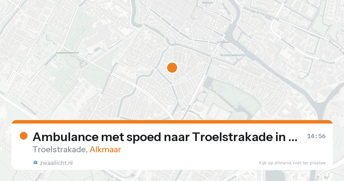 Ambulance met spoed naar Troelstrakade in Alkmaar — 15 aug 2026