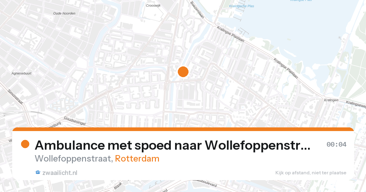 Ambulance met spoed naar Wollefoppenstraat in Rotterdam — 25 aug 2026