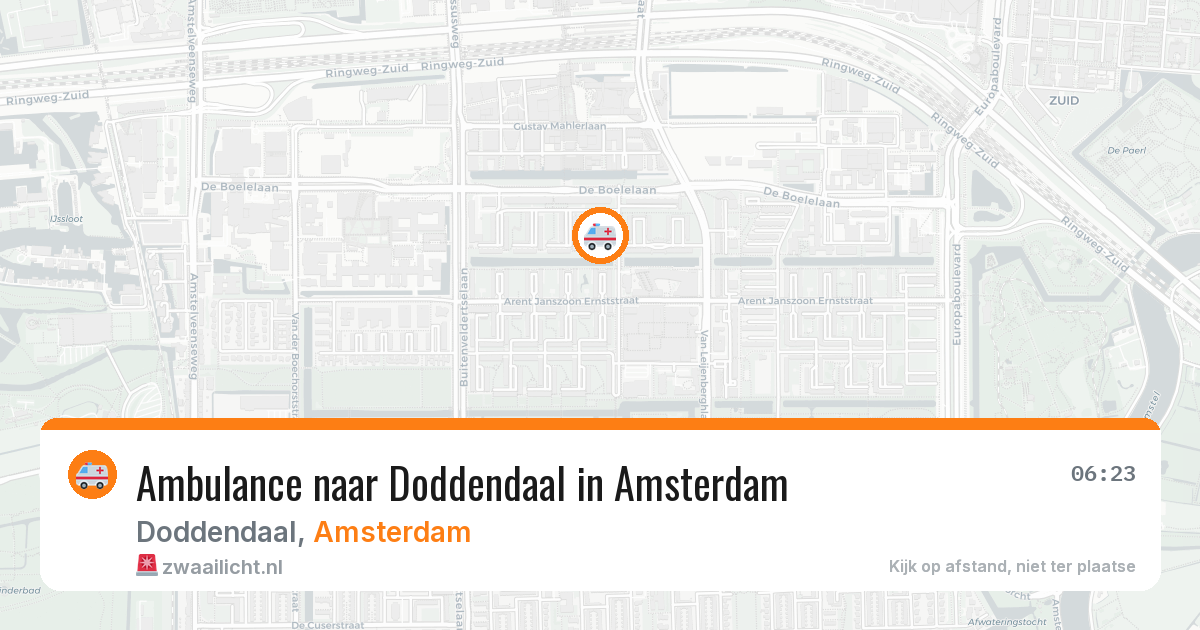 Ambulance naar Doddendaal in Amsterdam — 14 aug 2026