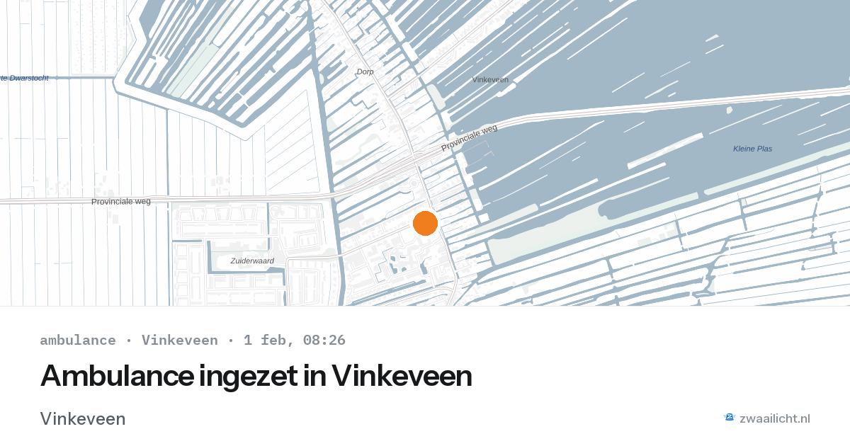 Ambulance ingezet in Vinkeveen — 1 feb 2026