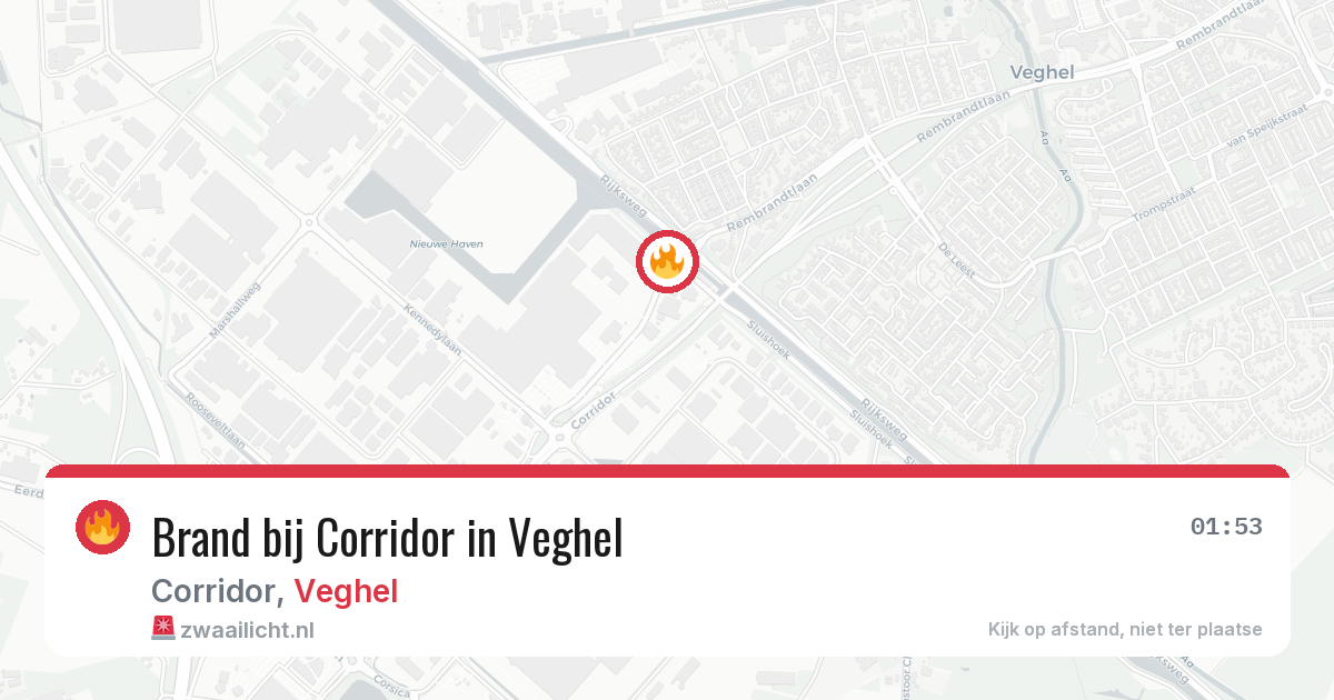 Brand bij Corridor in Veghel — 23 feb 2026