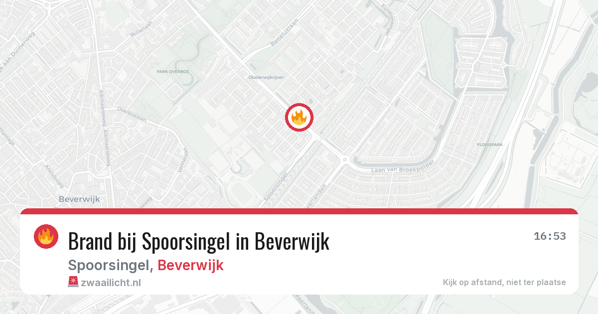 Brand bij Spoorsingel in Beverwijk — 8 aug 2026
