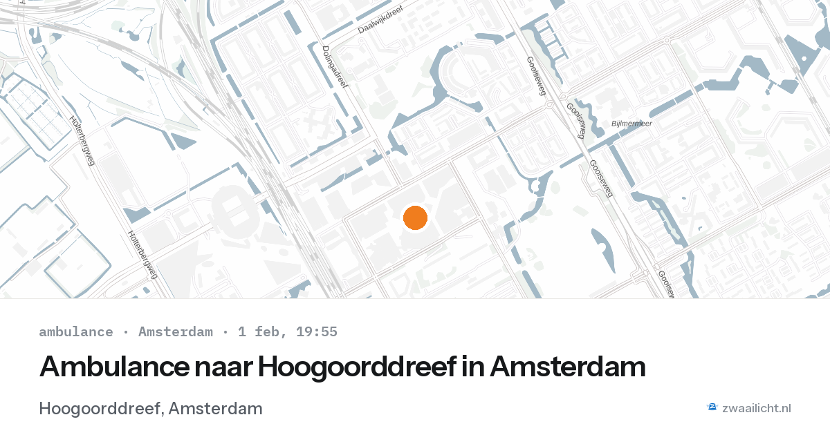Ambulance naar Hoogoorddreef in Amsterdam — 1 feb 2026