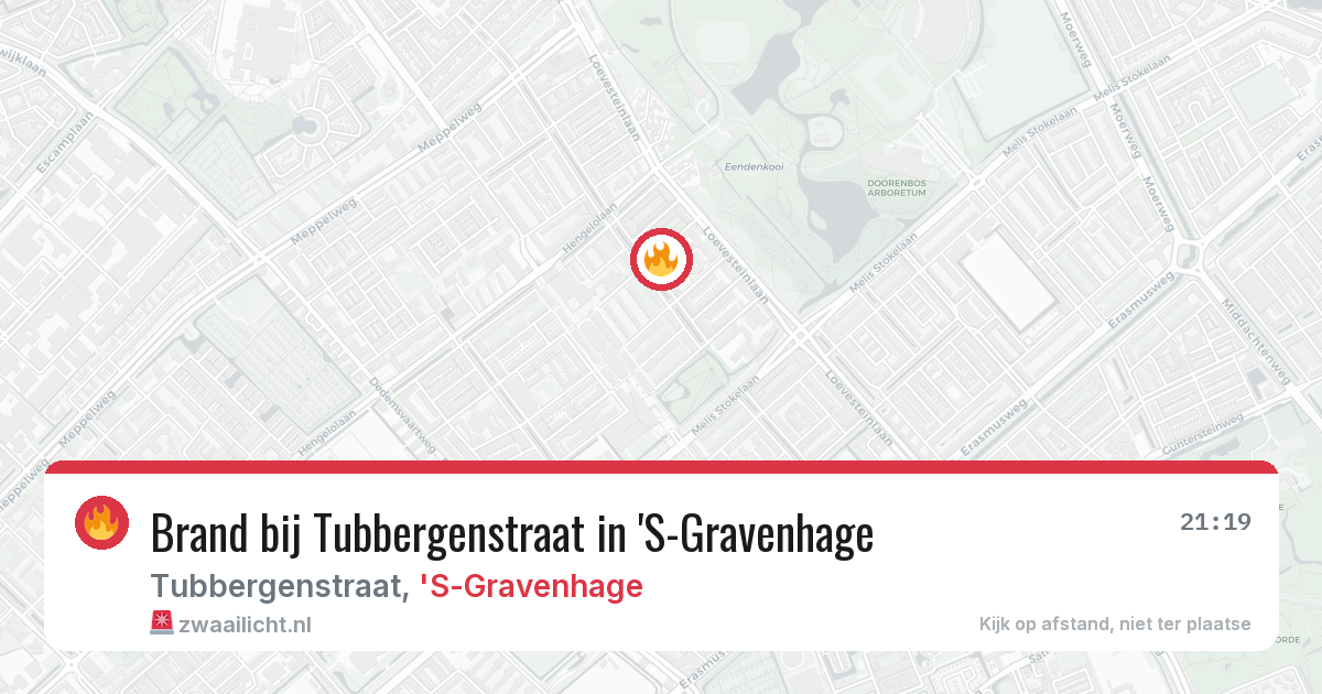 Brand bij Tubbergenstraat in 'S-Gravenhage — 25 jun 2026