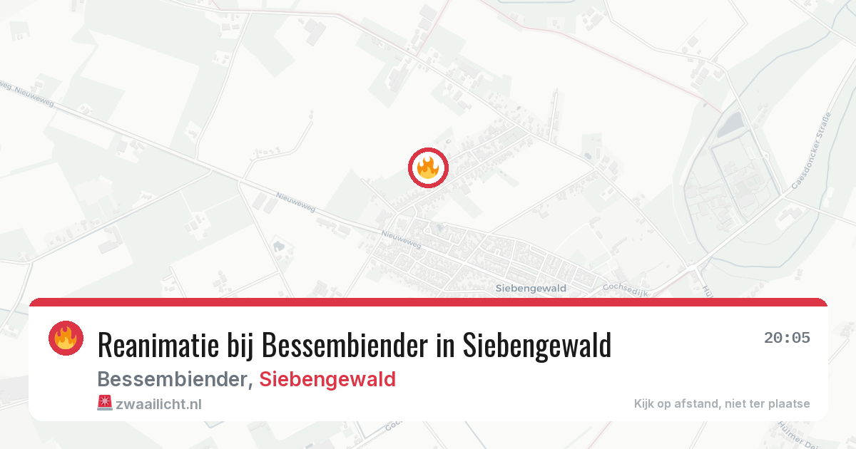 Reanimatie bij Bessembiender in Siebengewald — 11 mei 2026