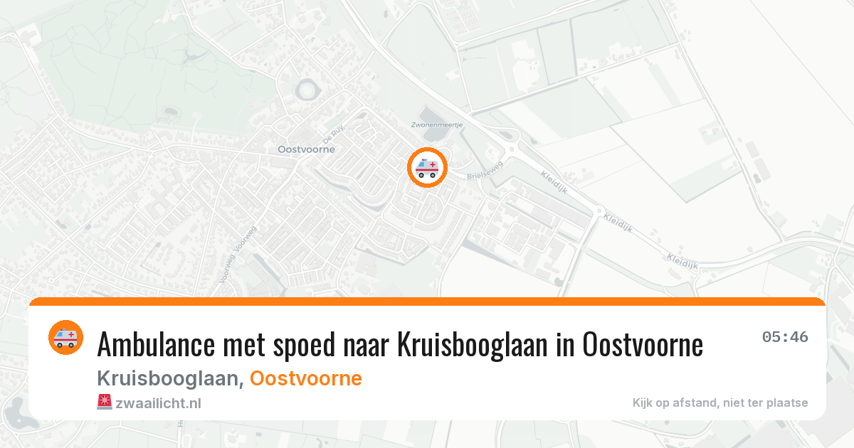Ambulance met spoed naar Kruisbooglaan in Oostvoorne — 29 jan 2026
