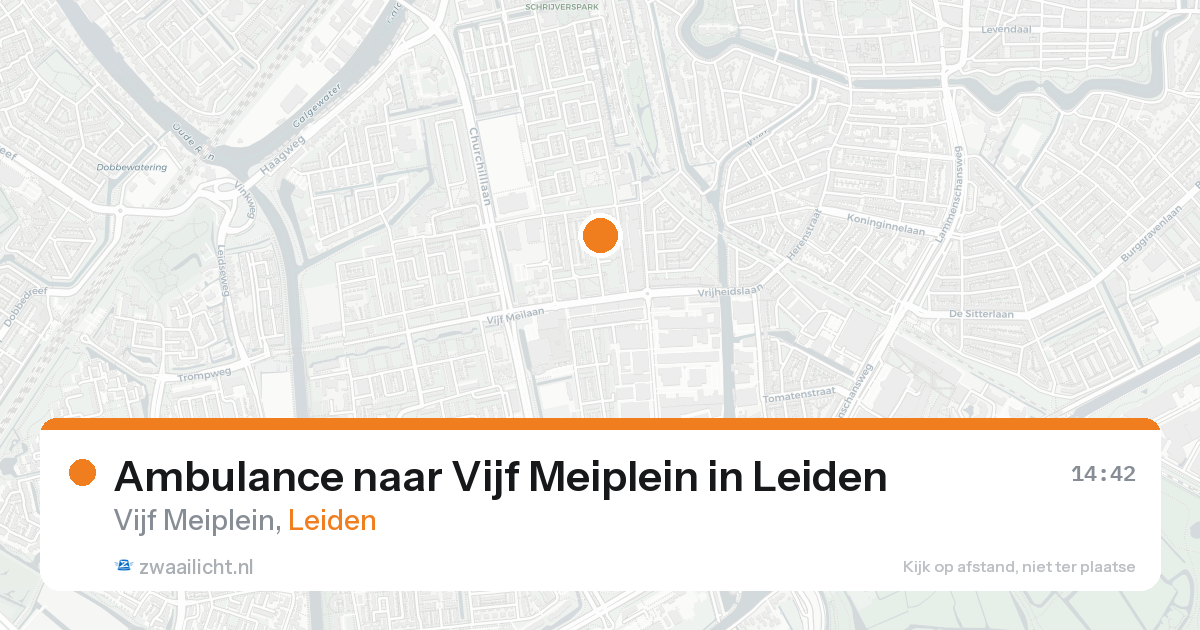 Ambulance naar Vijf Meiplein in Leiden — 18 aug 2026
