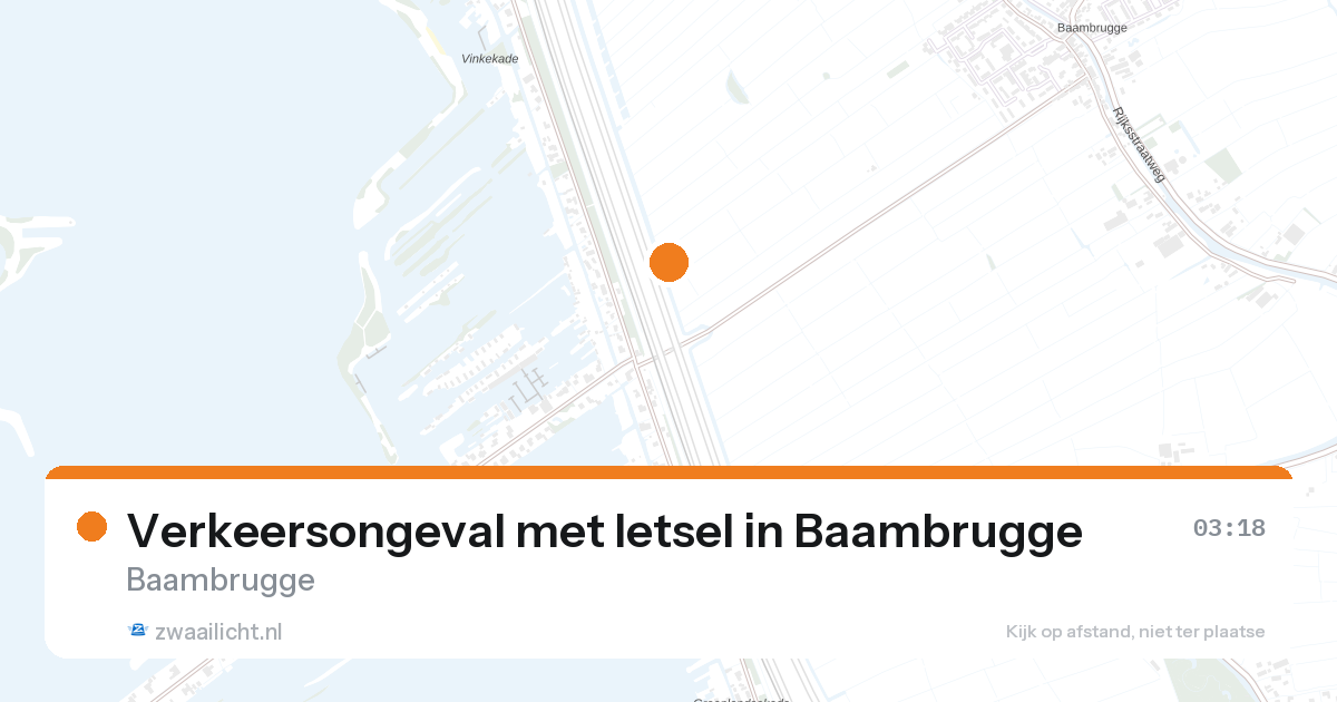 Verkeersongeval met letsel in Baambrugge — 28 aug 2026
