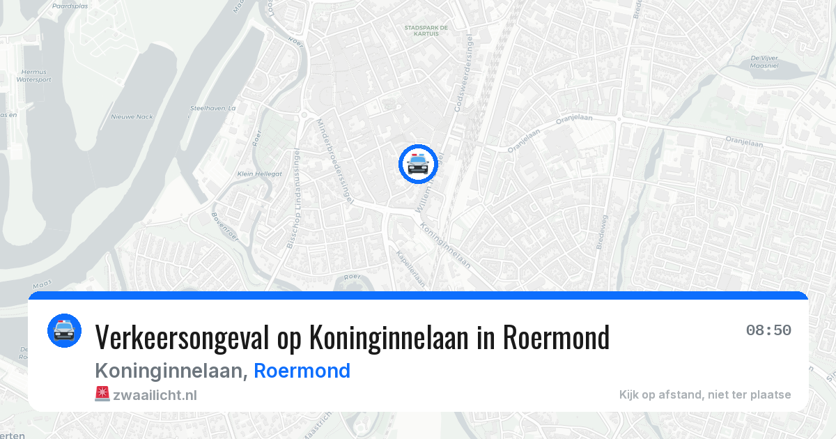Verkeersongeval op Koninginnelaan in Roermond — 21 mrt 2026